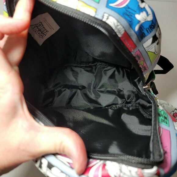 Warner Bros. Looney Tunes Bugs Bunny Mini Backpack w/Zip Pouch White 10.5" NWT - Picture 7 of 12